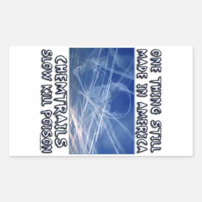 Chemtrails - Made in America Rechteckiger Aufkleber (Vorderseite)