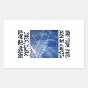 Chemtrails - Made in America Rechteckiger Aufkleber