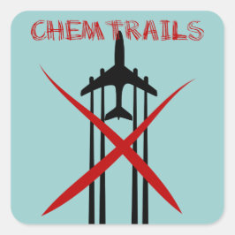 Chemtrails sind falsch quadratischer aufkleber