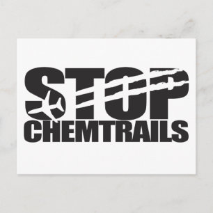 Chemtrails stoppen postkarte