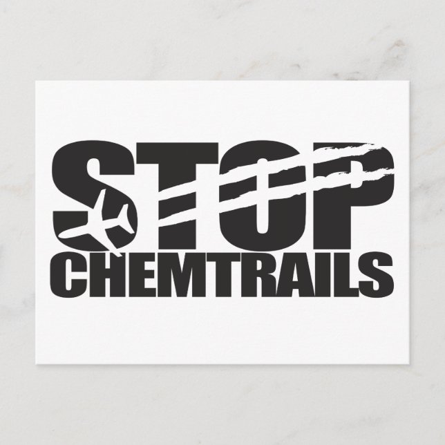 Chemtrails stoppen postkarte (Vorderseite)