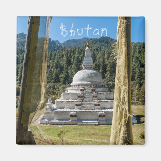 Chendebji Chorten in Bhutan, Himalaya, Asien Magnet (Vorne)