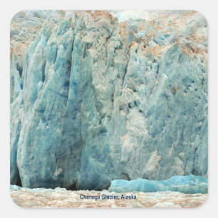 Chenega Glacier, Alaska Quadratischer Aufkleber