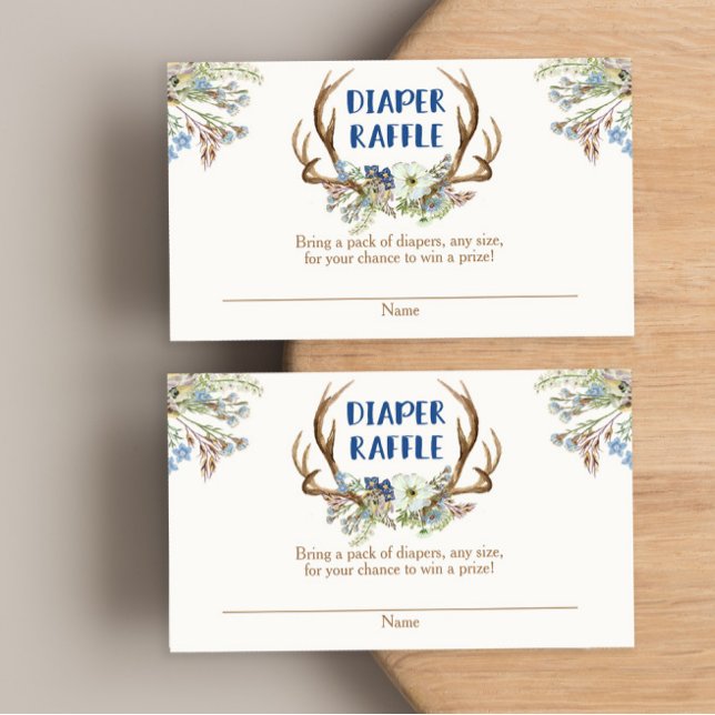 Chênes de cerfs baby shower rustique carte de tomb (Créateur téléchargé)