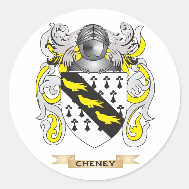 Cheney-Wappen Runder Aufkleber (Vorderseite)