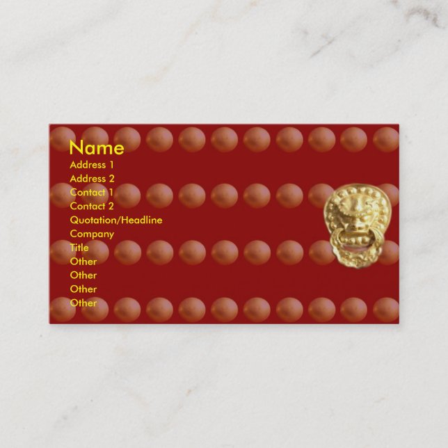 Cheng Men Business Card Visitenkarte (Vorderseite)