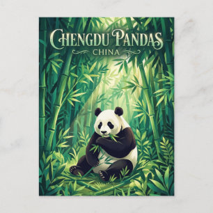 Chengdu Forschungsstation für die Zucht von Großen Postkarte