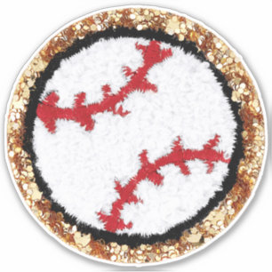 Chenille Baseball Aufkleber