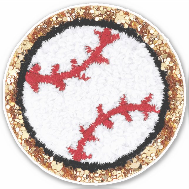 Chenille Baseball Aufkleber (Vorderseite)