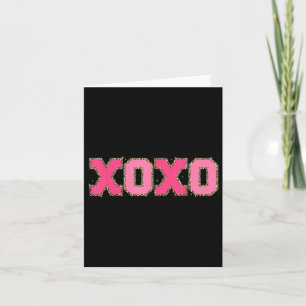 Chenille Patch Sparkling Xoxo Valentine Day Heart Karte