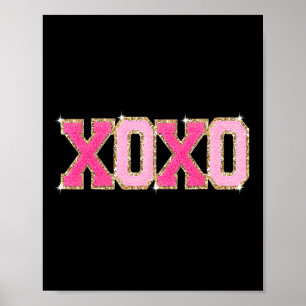 Chenille Patch Sparkling Xoxo Valentinstag Herz Poster