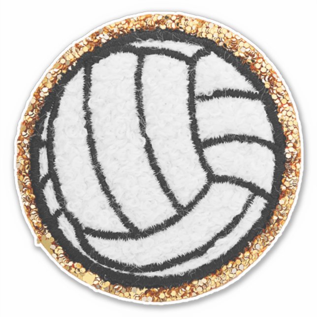 Chenille Volleyball Aufkleber (Vorderseite)