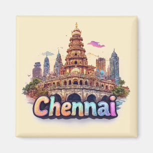 Chennai Indien Reise Design 🇮🇳 Magnet