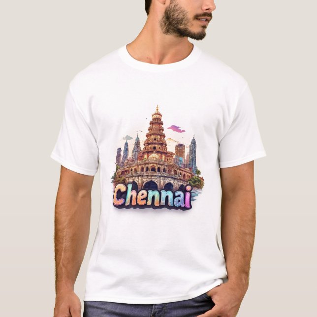 Chennai Indien Reise Design 🇮🇳 T-Shirt (Vorderseite)