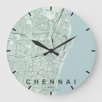 Chennai Indien Stadtplan Minimales Design