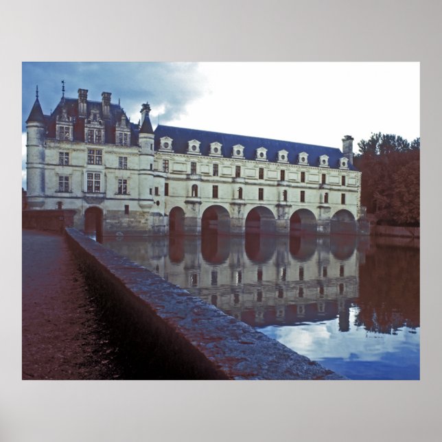 Chenonceau Castle and Moat Poster (Vorne)
