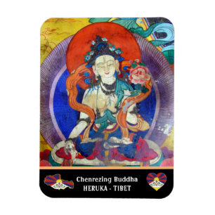 Chenrezing Buddha, Vintag Heruka & Tibet /Dharma Magnet