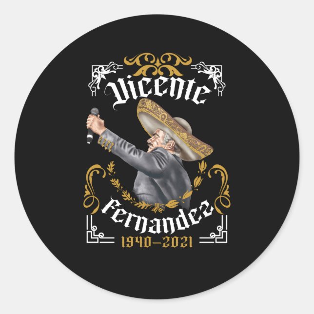 Chente Vicente Fernandez Pero Sigo Siendo El Rey Runder Aufkleber (Vorderseite)