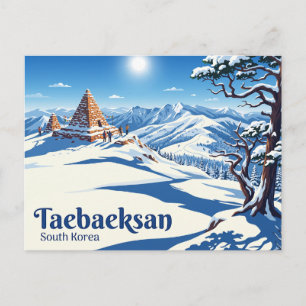 Cheonjedan-Altäre im Taebaeksan-Nationalpark Postkarte