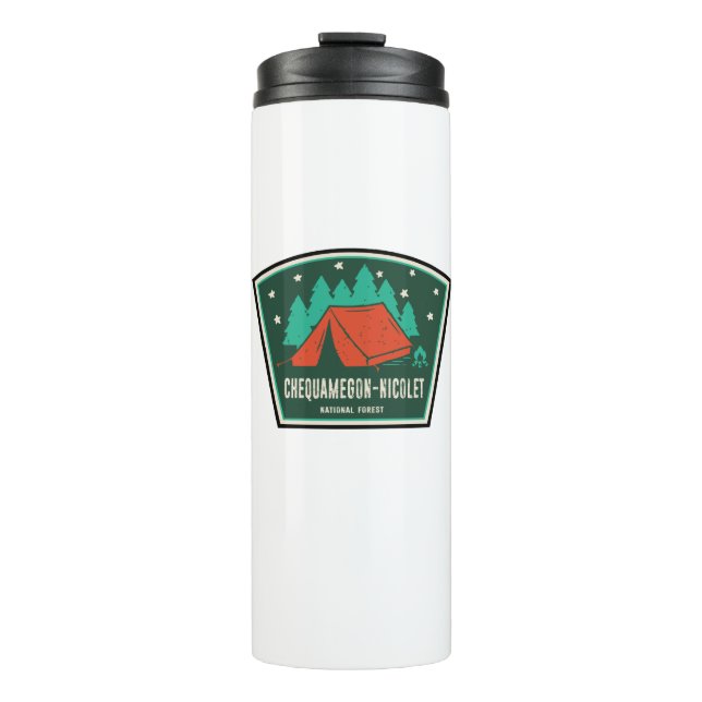 Chequamegon-Nicolet National Forest Camping Thermosbecher (Vorderseite)