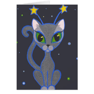 chèque-cadeau "de noir de minou de l'espace"