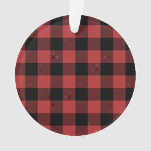 Chèque de Buffle Noir Rouge