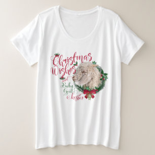 CHÈQUE Voeux de Noël Bébé Chèvre Baisers Angora