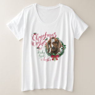 CHÈQUE voeux de Noël Bébé Chèvre Baisers Boer