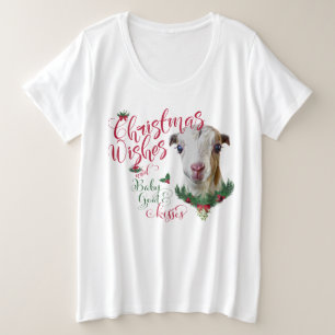 CHÈQUE   voeux de Noël Bébé Chèvre Baisers LaManch