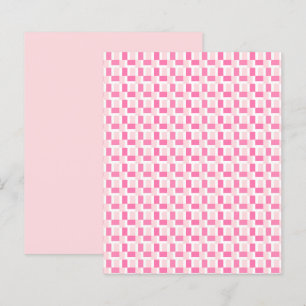 Chèques Carré rose Papier à papier à papier pour s