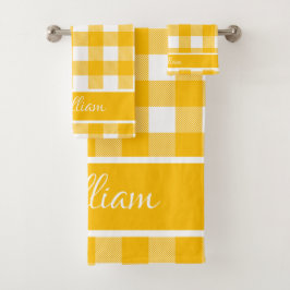 Chèques modernes de buffles jaune ambre