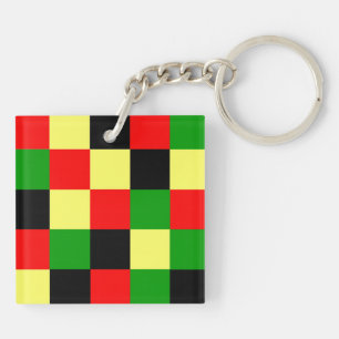 Chèques rouges, jaunes, noirs et verts