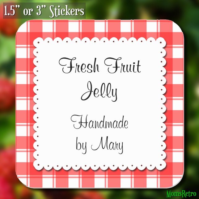 Chèques rouges Stickers personnalisées à pores bla (Créateur téléchargé)