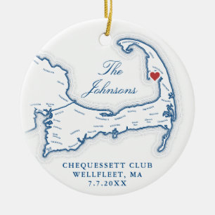 Chequessett Club Wedding Foto Erste Weihnachtsfeie Keramik Ornament