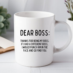 Cher Patron Mug de Bureau Drôle