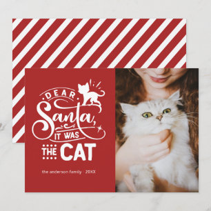 Cher Père Noël... Carte photo de Noël amusant du c