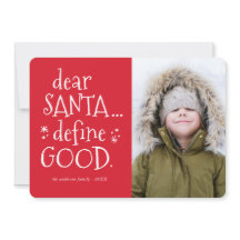 Cher Père Noël... Drôle Carte photo de vacances