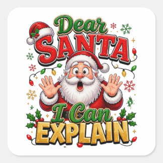 Cher Père Noël, je peux expliquer Autocollant drôl