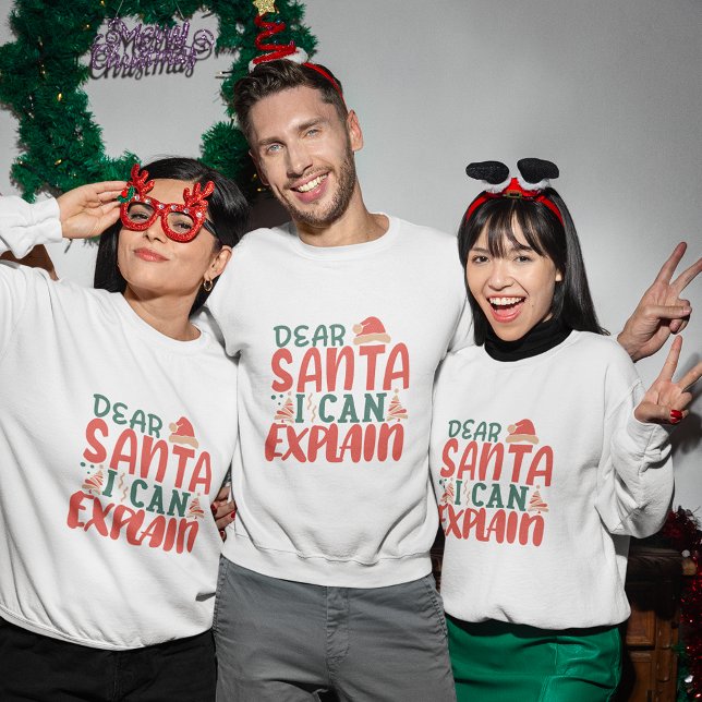 Cher Père Noël je peux expliquer le sweatshirt de  (Dear Santa i can explain christmas sweatshirt)