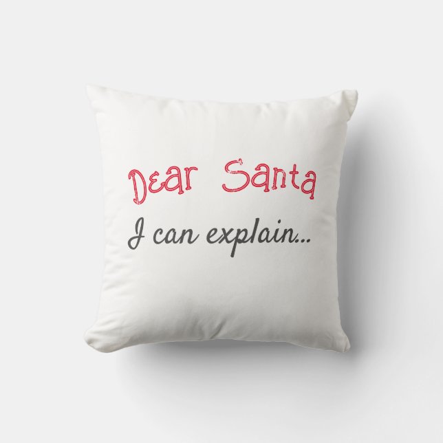 Cher Père Noël je peux expliquer ... Oreillers bla (Recto)