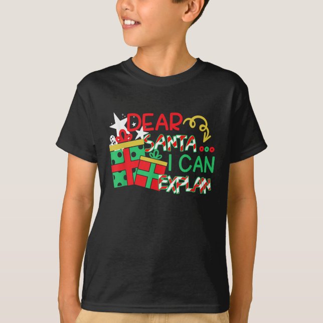 Cher Père Noël, je peux expliquer T-shirt Citation (Devant)
