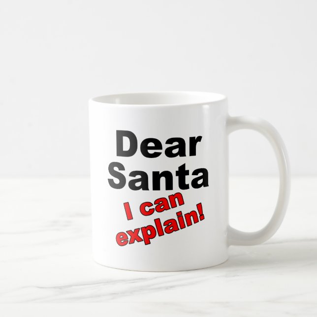 Cher Père Noël Mug Drôle (Droite)