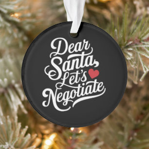 Cher Père Noël Négocions Drôle Cadeau de Noël 