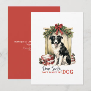 Cher Père Noël n'oubliez pas la carte de voeux du