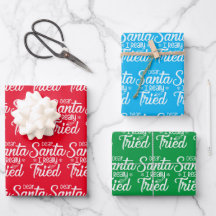 Cher Père Noël papier d'enveloppement de Noël
