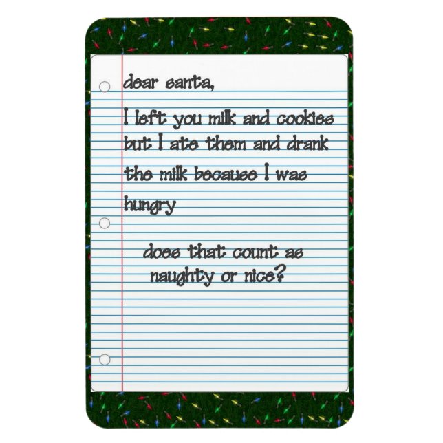 Cher Père Noël Premium Magnet (Vertical)