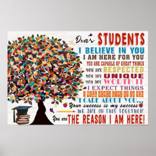 Cher poster de classe étudiante