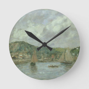 Cherbourg, 1883 (oil on canvas) runde wanduhr