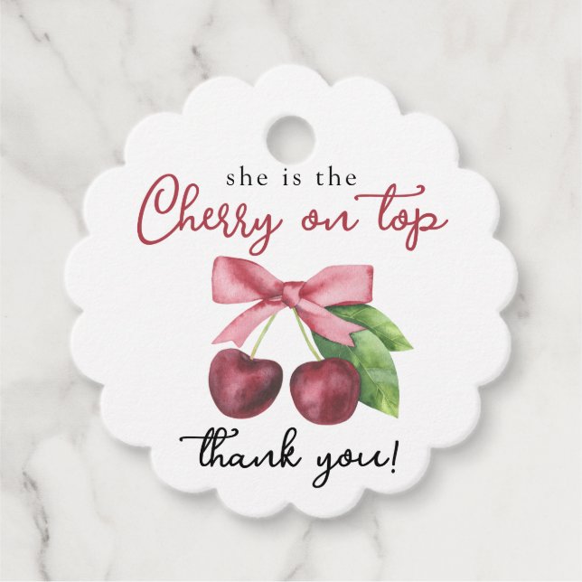 Cherbow baby Dusche - Danke Geschenkanhänger (Vorderseite)