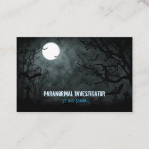 Chercheur paranormal Le Carte de visite de Fullmoo